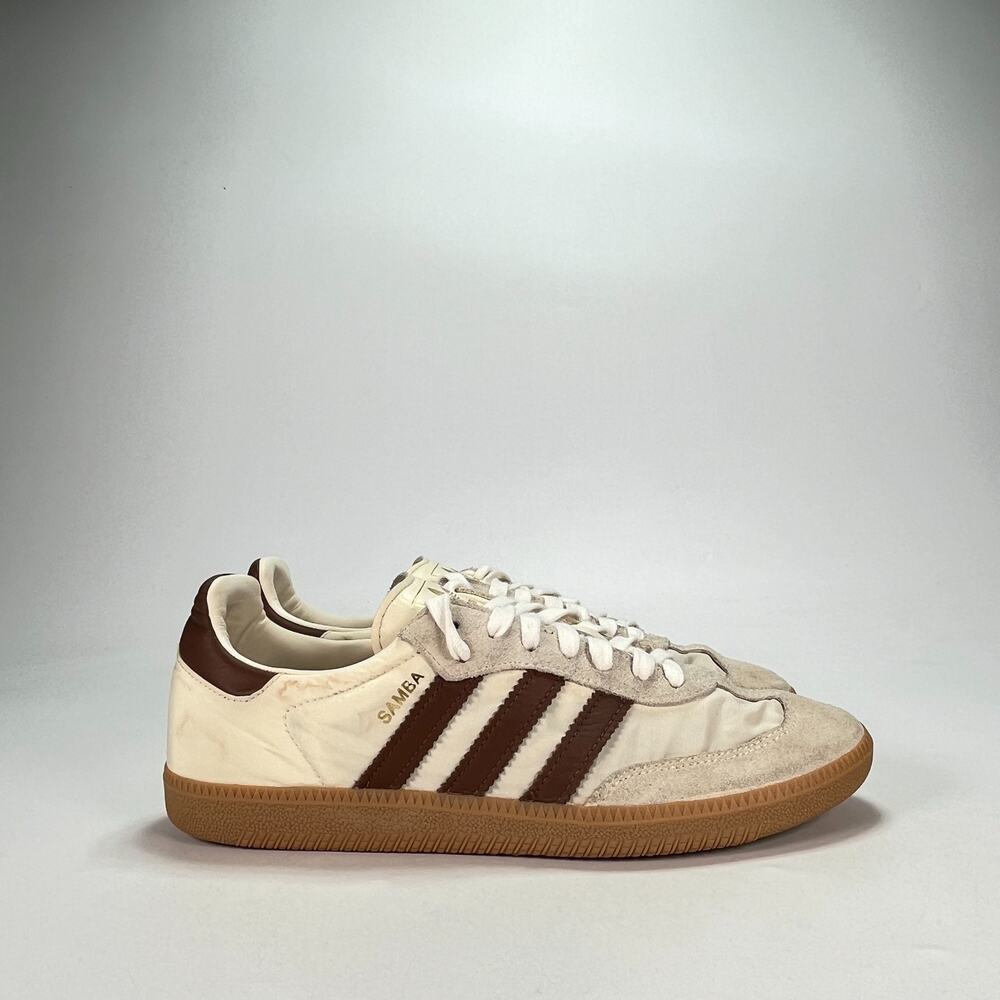 Adidas Samba OG Cream White Low Top Casual Indoor Soccer Shoes 698007 Men's Sz 8
